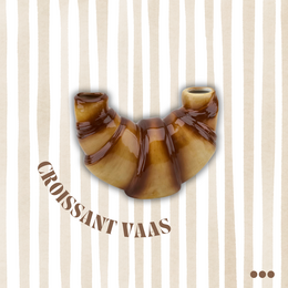 Flower Vase - Croissant - Brown - 20x10x15cm