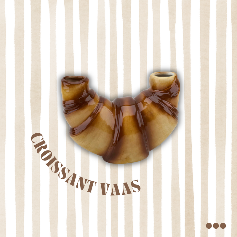 Flower Vase - Croissant - Brown - 20x10x15cm