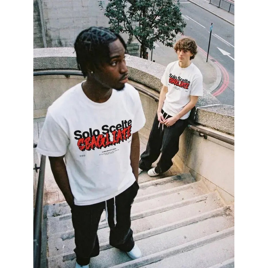 T-Shirt Bad Chose Bianca 200gr Oversize Cotone Made in Italy