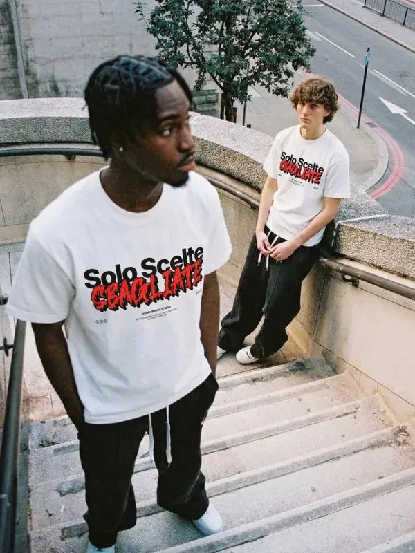 T-Shirt Bad Chose Bianca 200gr Oversize Cotone Made in Italy