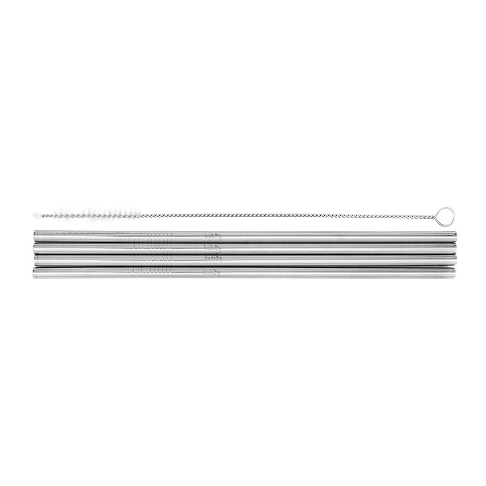 4 stainless steel straws
