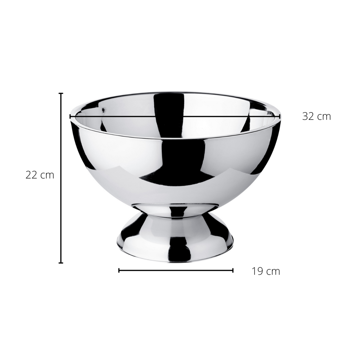 EDZARD chłodziarka do szampana chłodziarka do szampana chłodziarka do wina Cadiz, stal nierdzewna polerowana, dwuścienna, ø 32 cm