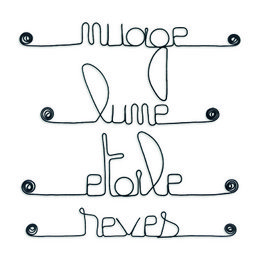 Lot of little wire words - NIGHT: Star, Moon, Cloud, Dreams Copy