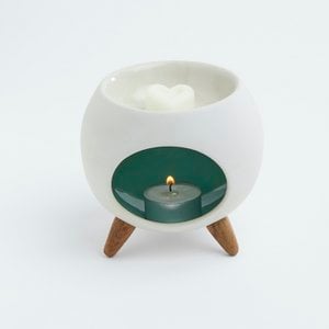 Aromatic diffuser for scented wax. ROUND GREEN burner