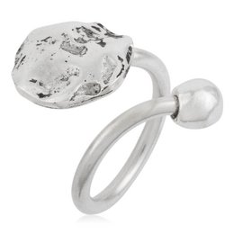 "Moon" belagt 925 sølv justerbar ring