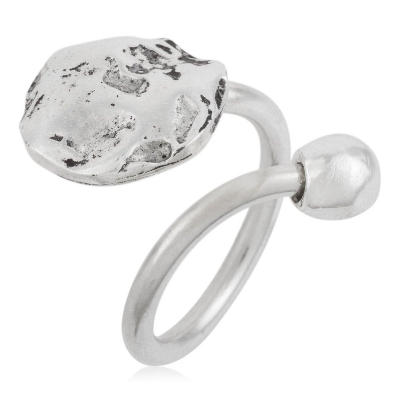 "Moon" belagt 925 sølv justerbar ring