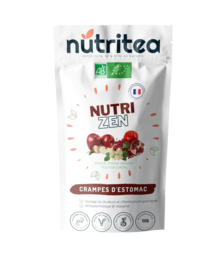 Organic tea for stomach cramps, made with natural ingredients. Contains chamomile, fennel, and peppermint to soothe digestive issues.