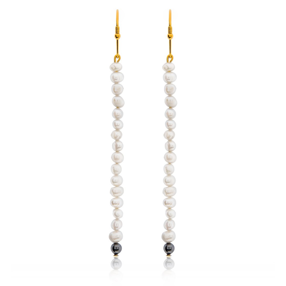 20:50 PM EARRINGS - GOLD & PEARLS