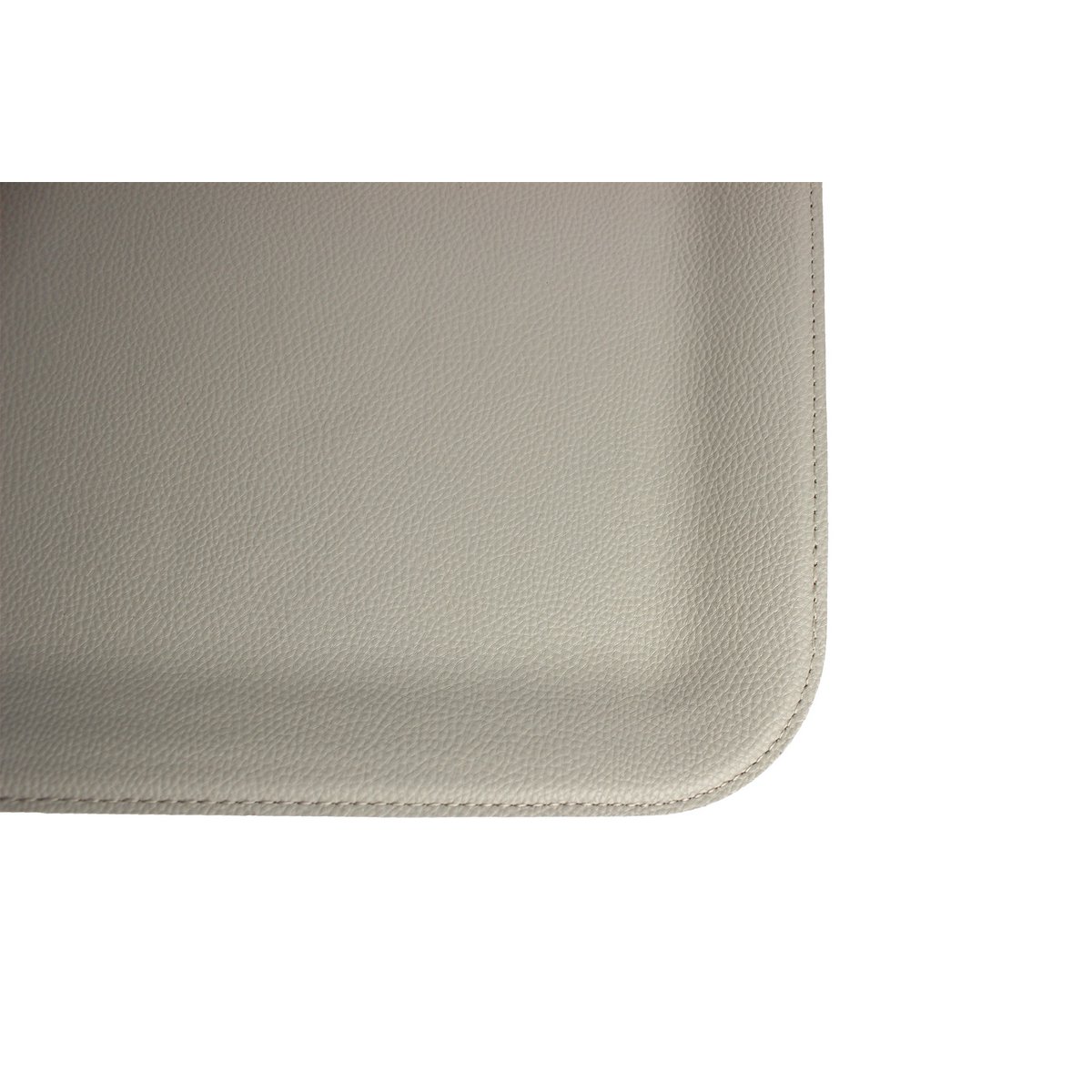 Tablette plate en cuir synthétique taupe gris brun lisse en cuir optique 33x25 cm