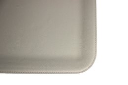 Tablette plate en cuir synthétique taupe gris brun lisse en cuir optique 33x25 cm