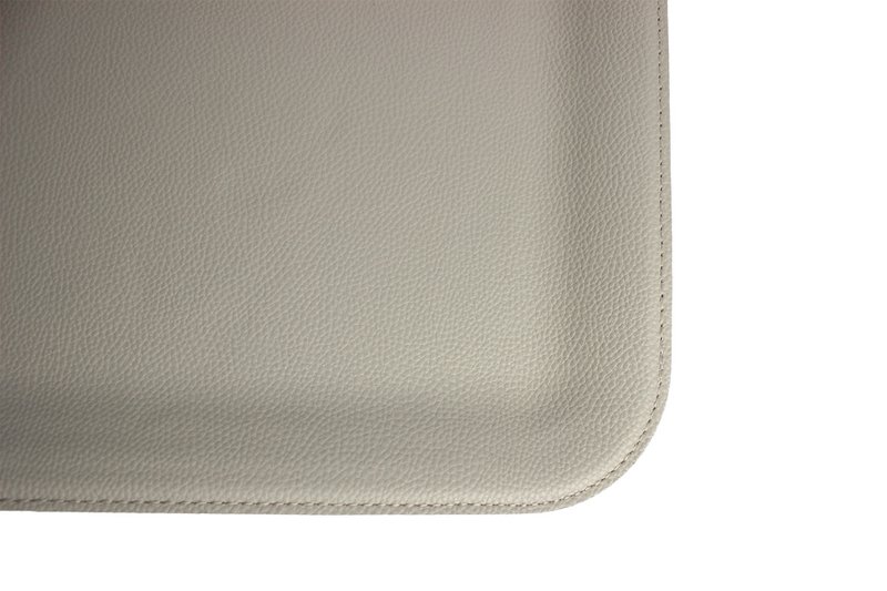 Tablette plate en cuir synthétique taupe gris brun lisse en cuir optique 33x25 cm