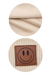 Set aus Mütze und Schal SMILE – Baumwolle – Beige