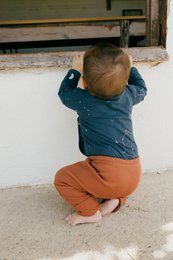 Gala babybukser Mars rød rib