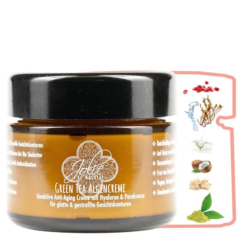 Hyaluron Anti Aging Creme I Algen Creme I Green tea I Gesichtskonturen I Parakresse