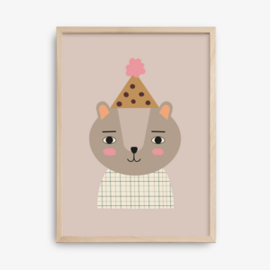 Baby Bear Lorem Poster - Rose, Eco Paper & Packaging