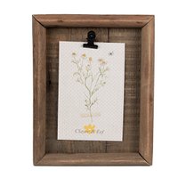 Photo frame 16x3x21 cm brown wood photo holder