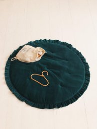 Tapis de Velours Doux avec Volant « Émeraude »