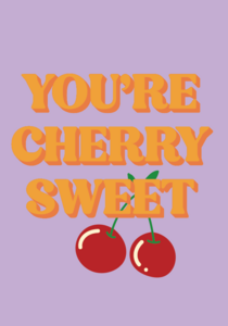 Ansichtkaart cherry sweet
