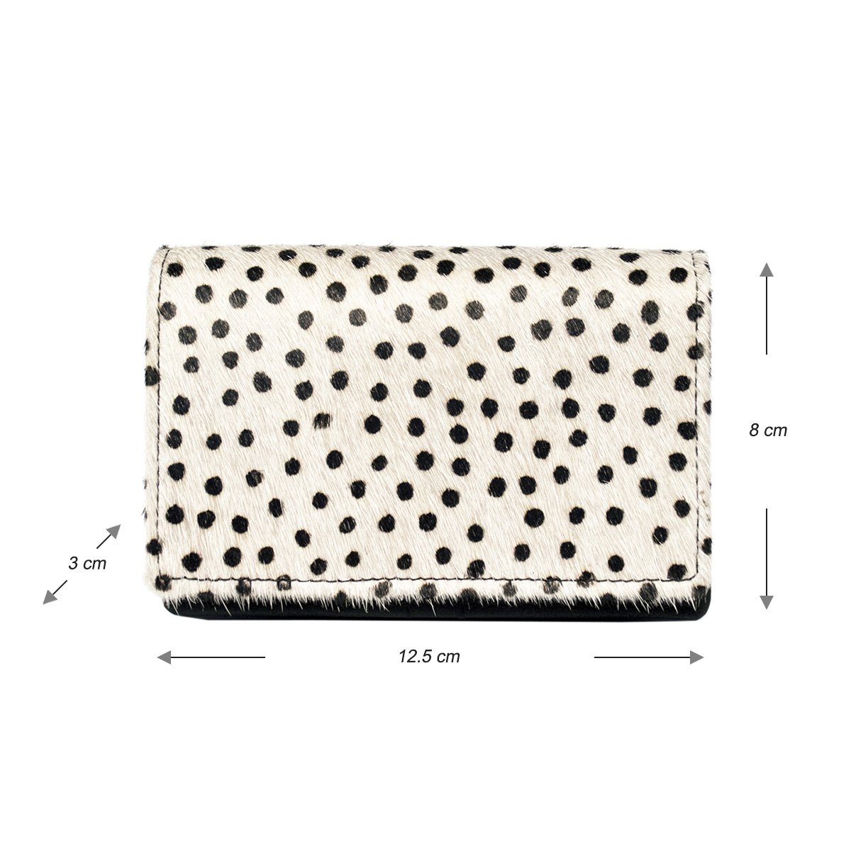Damen Geldbörse Schwarz Leder RFID In 10 Drucken