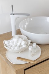 J -line Plateau Round - vassoio - metallo - bianco - piccolo