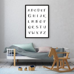 ABCDEF (alfabet) børneplakat
