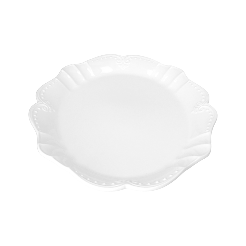 Large White Serving Tray 48x37 cm in Ceramic