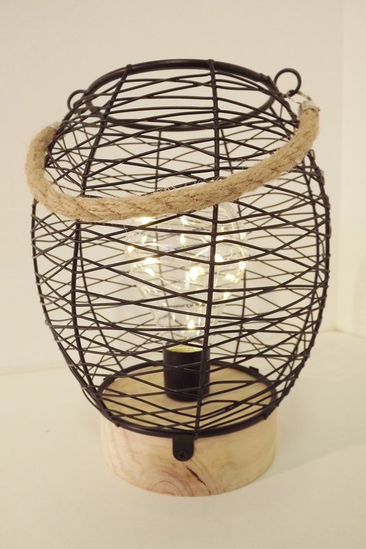 Luz LED de acero de alambre esférico