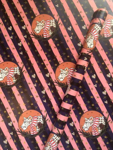 Seasonal Leopard Geschenkpapierrolle (50 x 70 cm)
