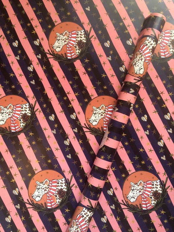 Seasonal Leopard Geschenkpapierrolle (50 x 70 cm)
