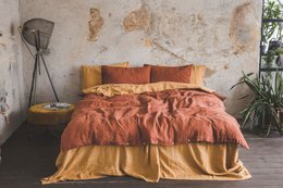 Linnen beddengoedset voor VK/EU in verschillende kleuren en maten