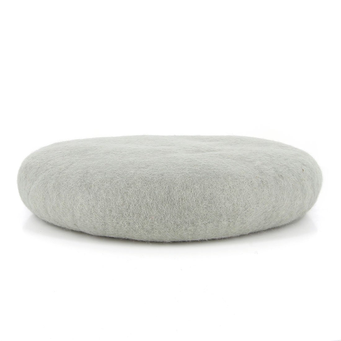 Cojín de asiento alrededor de gris hecho de fieltro, material 100% natural, 38 cm en muchos colores pastel, fieltro con pulmón de lana, comercio justo y trabajo manual de Nepal