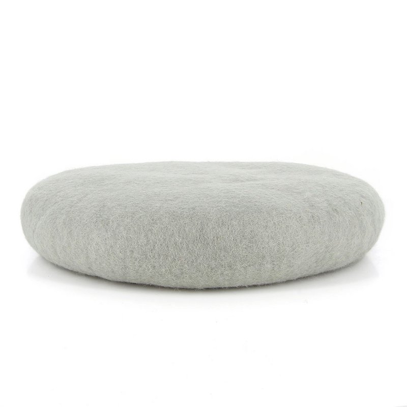 Seat cushion around gray made of felt, 100% natural material, 38 cm round many colors Pastel, felt with wool-f lung, fair trade & handwork from Nepal