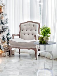 Tavolino in metallo rotondo ø 45 x 56 cm tavolo decorativo in marmo Sohoo con cornice argento o oro