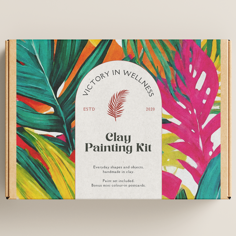 Kit de peinture par numéros de feuilles de palmier – Art naturel DIY pour adultes et enfants, kit de peinture facile à suivre avec toile numérotée, peintures de haute qualité, activité relaxante et amusante | par Victory In Wellness