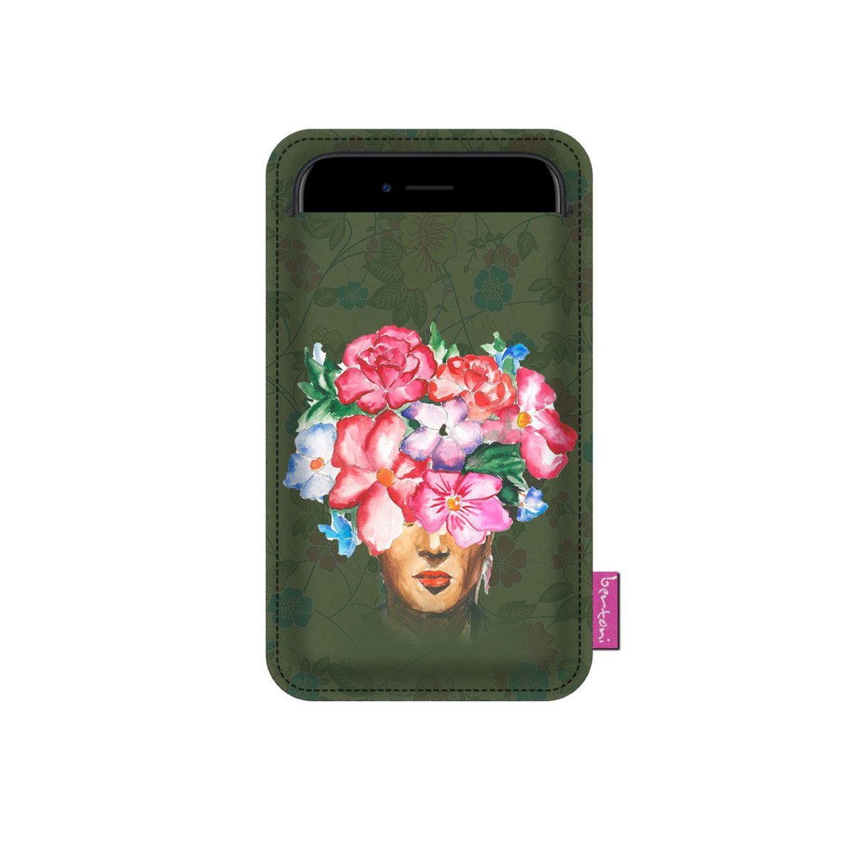 Femina Smartphone-Hülle aus anthrazitfarbenem Filz von Bertoni