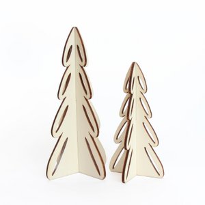 Christmas trees made of wood - Two