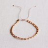 Edelsteinarmband mit vergoldetem Miyuki – Pfirsich
