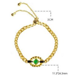Bracciale a catena Luxe con onice verde