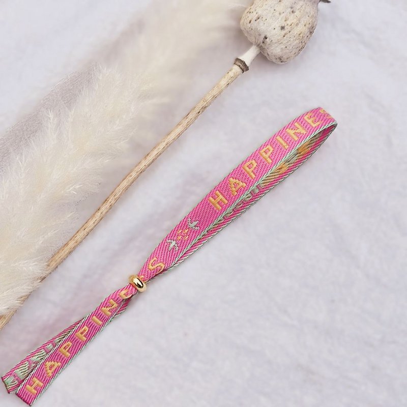 Ribbon bracelet Happiness
