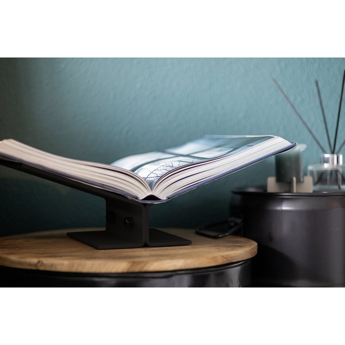 Y-Bookstand - recht hoog - poedercoat