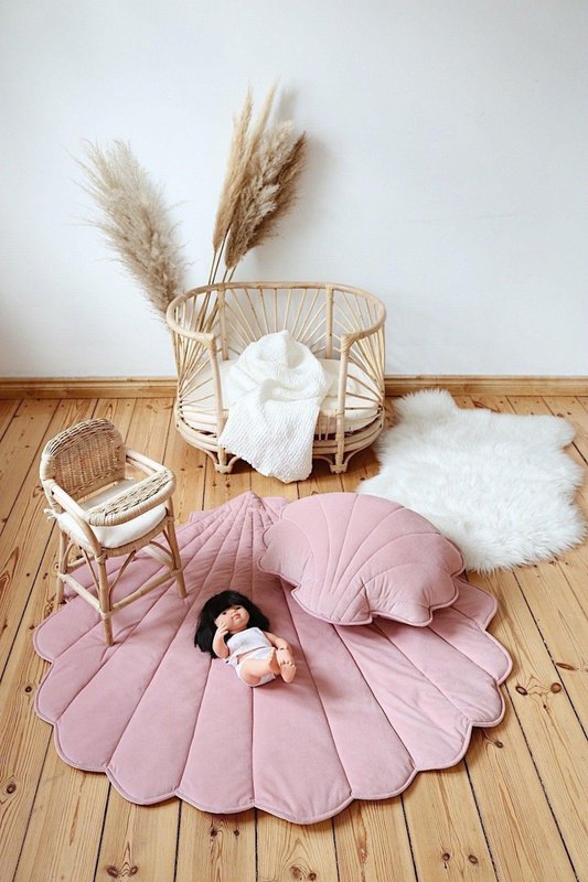 "Soft Pink" Velvet Shell Pude