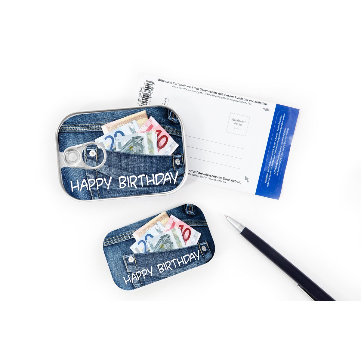Dosenpost "Happy Birthday"