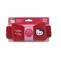 Hello Kitty, opaska do włosów, czerwona, miękka, kokardka, włosy, uważaj