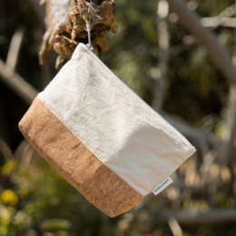 Trousse de toilette en coton liège | Sans plastique | Végétalien