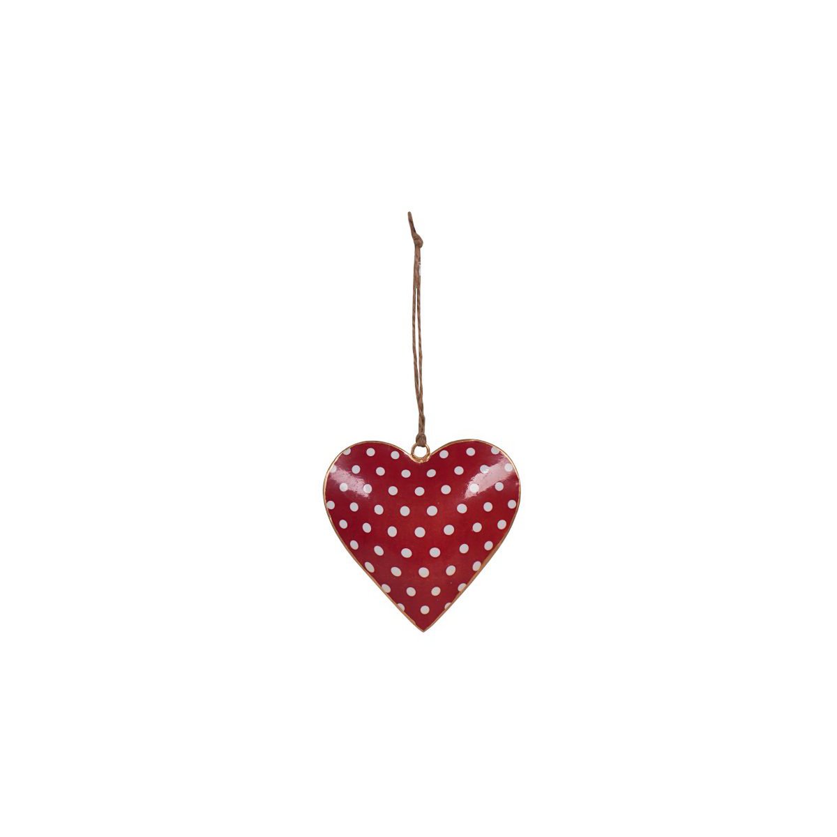 Hängendes Metallherz Polka Dots 10 cm Isabelle Rose