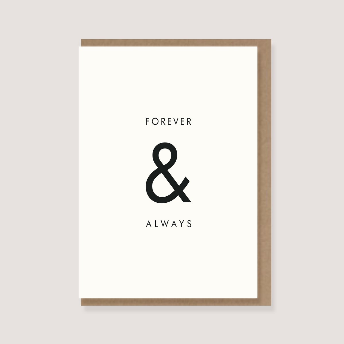 Klappkarte mit Umschlag - "Forever & Always"