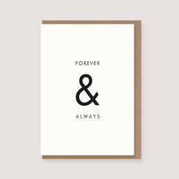 Klappkarte mit Umschlag - "Forever & Always"
