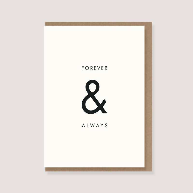 Klappkarte mit Umschlag - "Forever & Always"