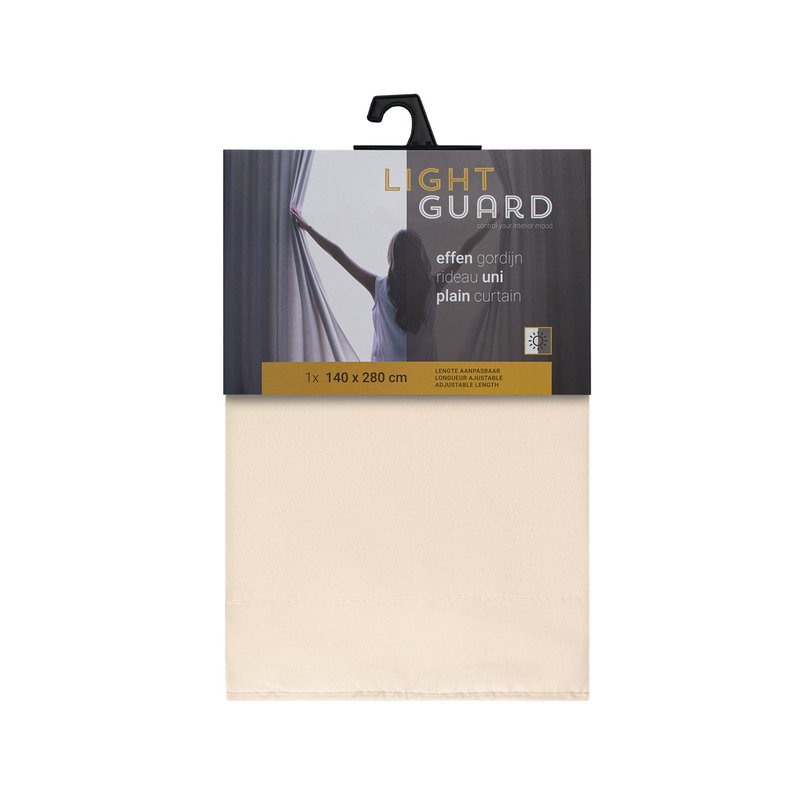 Light Guard ready -made curtain - Lightly transmitting - Length adjustable - with rings - 140x280cm