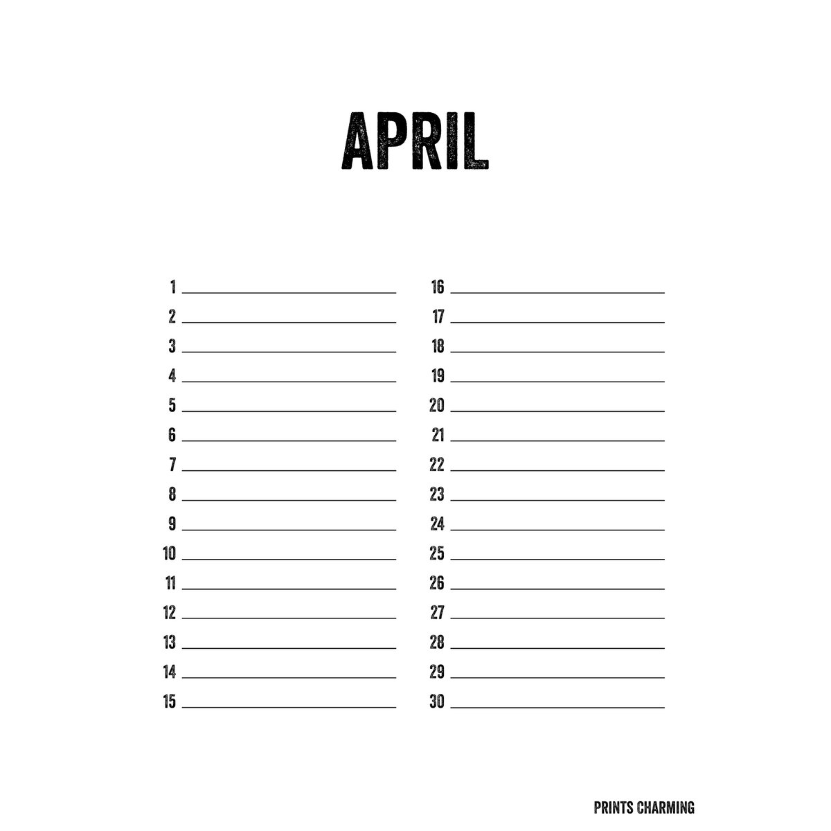 Calendario de cumpleaños negro